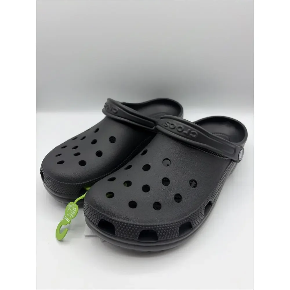 Crocs Men's Classic Clog Authentic Shoe Style 10001 Sz US M 6 W 8 NWT Black
